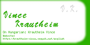 vince krautheim business card